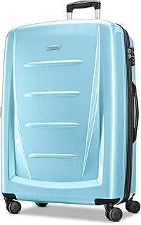 Samsonite Winfield 2 Hardside Expandable Luggage with Spinner Wheels, Ice Blue, Checked-Large 28-Inch