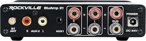 Miniatura 4 de Rockville BLUAMP 21 Negro 2.1 canales Bluetooth Home Audio Amplificador Receptor