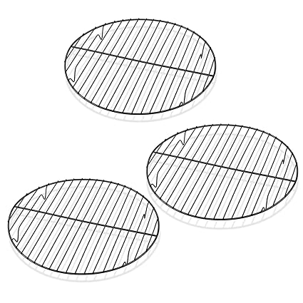 TeamFar 10.5inch Coated Round Cooling Rack, Set of 3