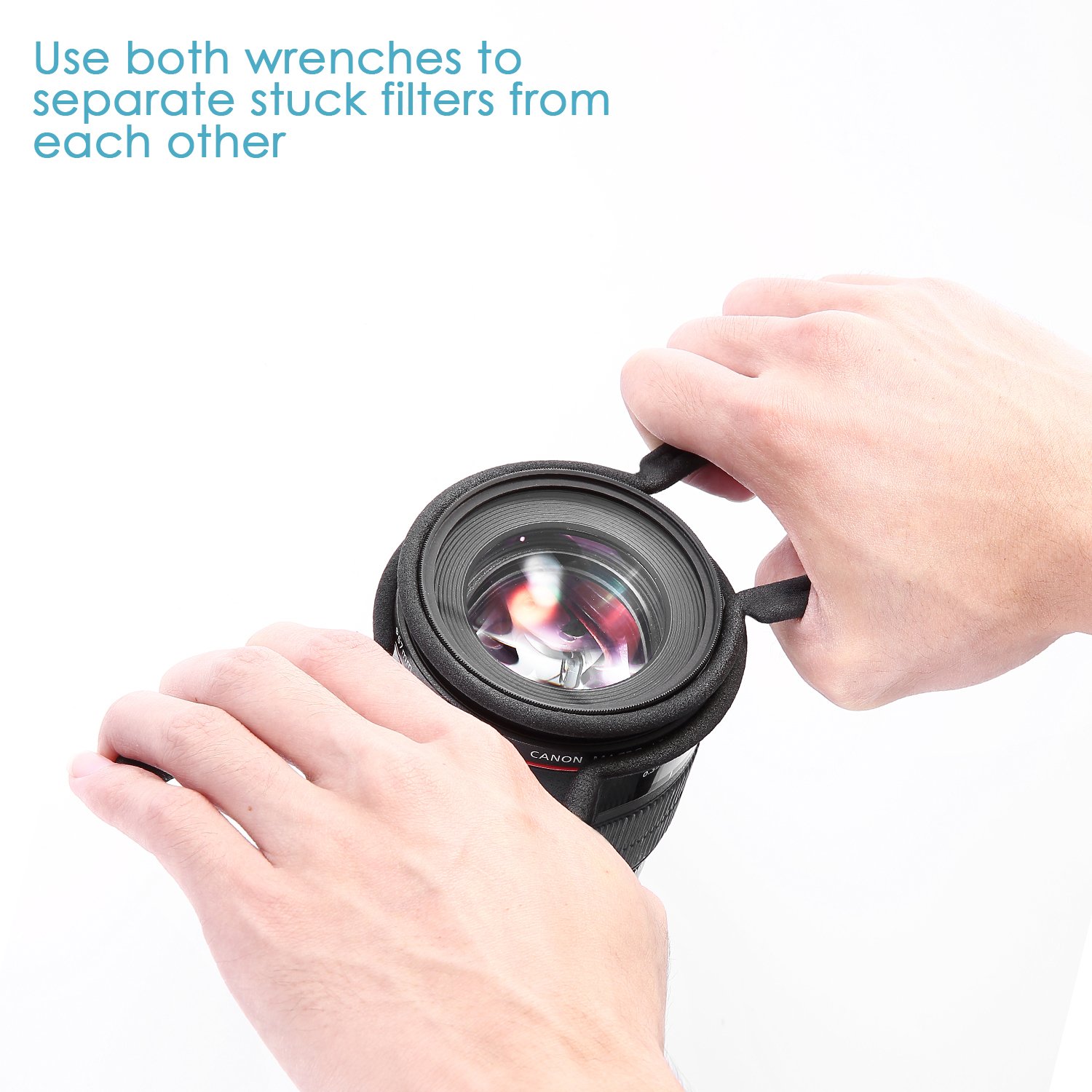 Neewer Caoutchoutée Filtre Caméra Lens Métal Remover Wrench Set Kit (paquet de deux), Convient à 67mm , 72mm, Filetage de l'Objectif pour Canon, Nikon, Sony, Pentax, Fujifilm, Olympus, Panasonic et d'autres Appareils Photo Reflex Numériques