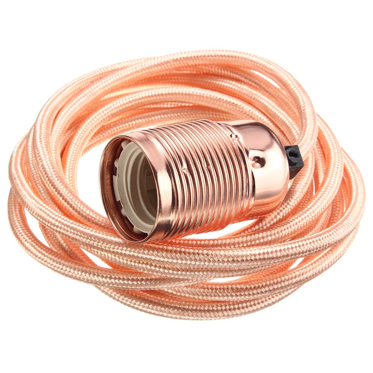 Cable vintage E27 largo oro rosa para solucionar techos altos en salones