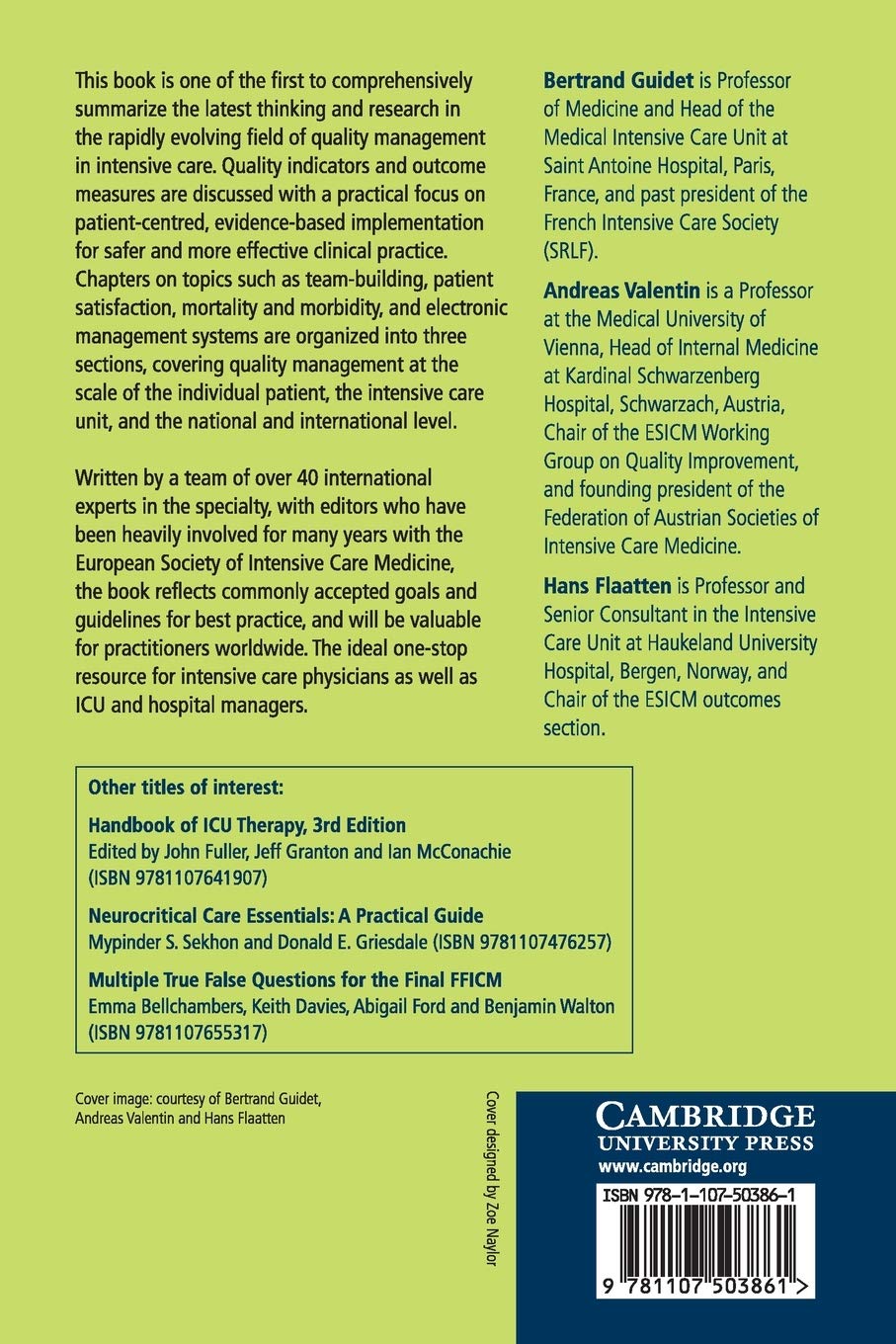 Quality Management in Intensive Care: A Practical Guide