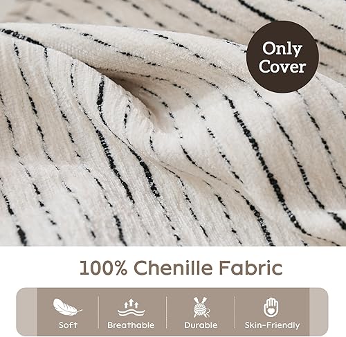 Miniatura 6 de Velvyn Fundas de almohada de felpilla de 14 x 36 pulgadas, funda de almohada larga bohemia con textura de granja, funda de almohada bohemia moderna