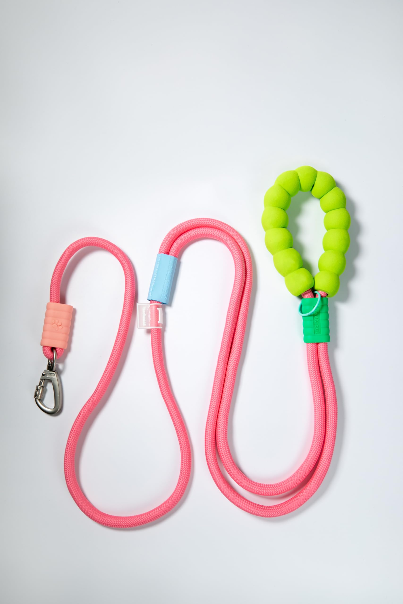 Guinzaglio per cani Dopamine Color – Mani libere (guinzaglio rosso con manico verde)