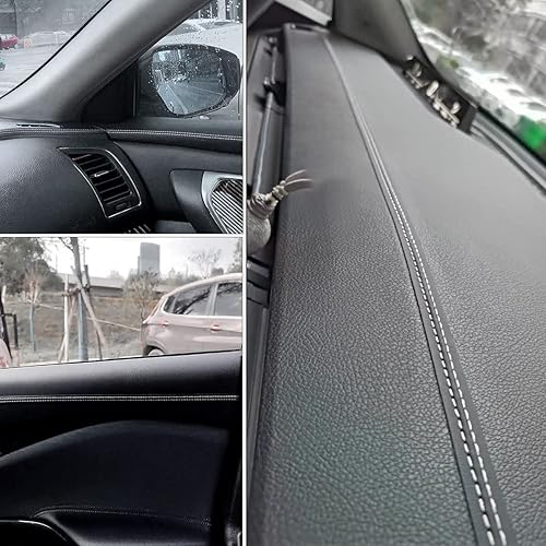 Miniatura 5 de XmuxHai Línea decorativa de cuero para interior de automóvil de 13.12 pies (13.1 ft), línea de costura de cuero universal para interior de