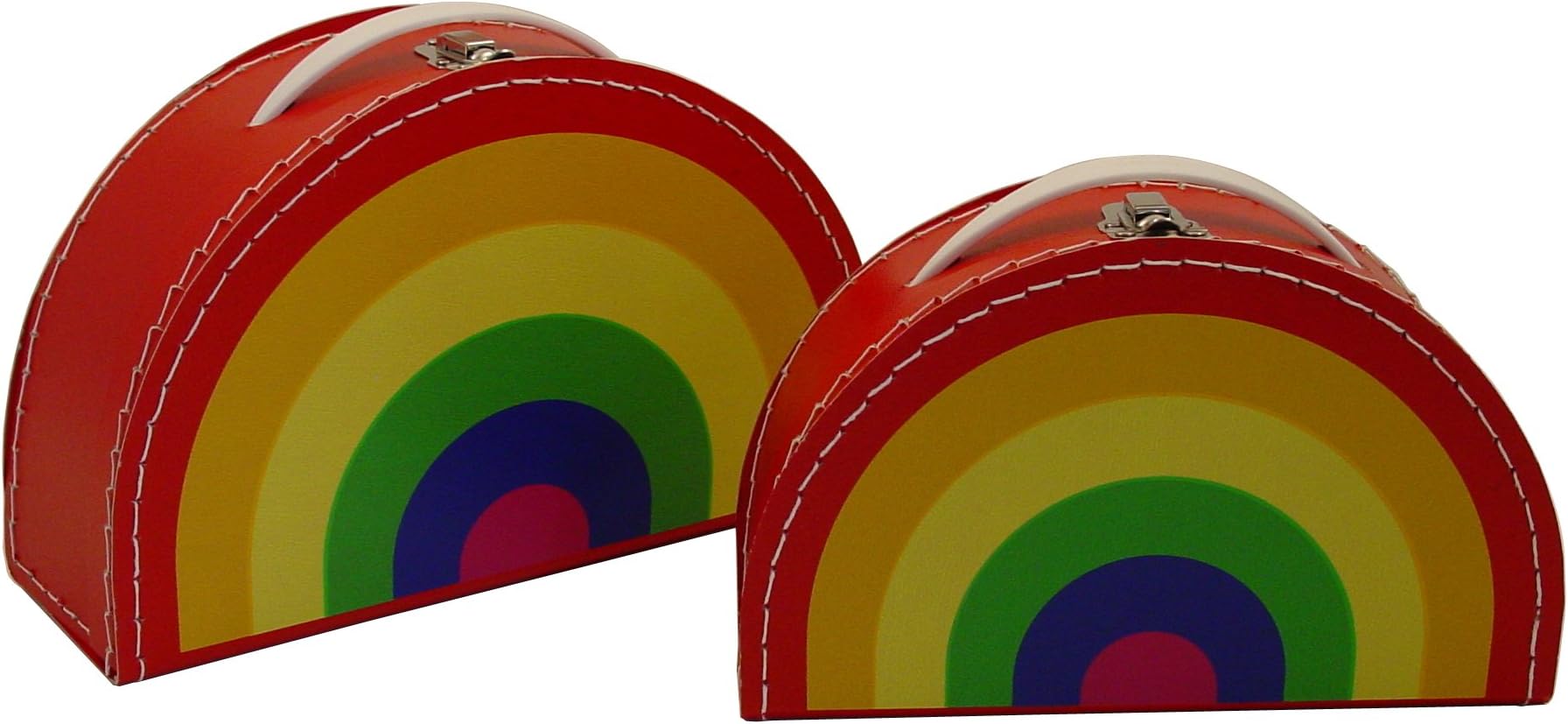 kidSTYLE Cargo Vintage Travelers Mini Suitcases, Set of 3, Rainbow Print