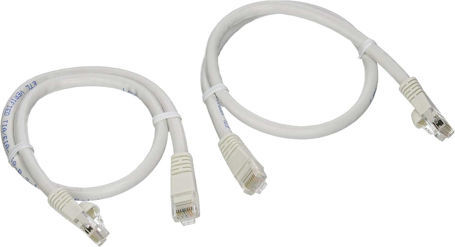 Cat6 Ethernet Patch Cable, Snagless/Molded Boot, White, 75 Feet, 1 Pack (ED698973)