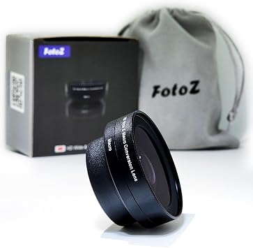 FotoZ 40.5mm 0.75x Wide Angle Lens for Sony ZV-1F, ZV-E10 II, ZV-E10 | Compatible with Sony ZV-E10 II, ZV-E10 & A6400 using Sony E PZ 16-50mm Kit Lens. Ideal for Travel & Vlogging.
