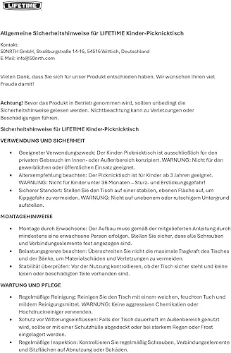 Miniatura 10 de Lifetime Childrens Picnic Table - Glacier Blue