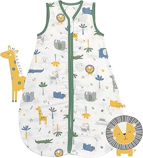 Schlummersack Sommer Schlafsack 0.5 Tog dünn Bambus-Musselin | Sommerschlafsack dünn | Schlafsack Sommer ungefüttert | Decke