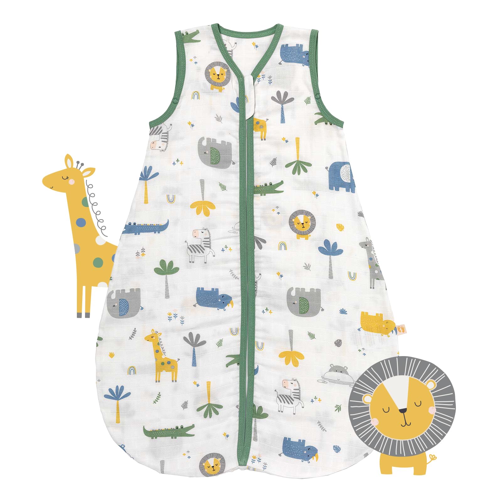 schlummersack Slumbersac Sacco nanna neonato 0.5 Tog in Mussola | Sacco a pelo bambini leggero | Sacco nanna estivo