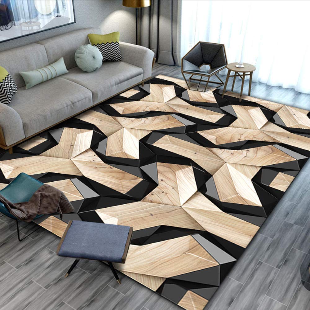 3D dywan do salonu abstrakcyjne pryzmatyczne geometryczne antypoślizgowe maty podłogowe dzieci maty dla raczkowania maty korytarzowe maty nocne home decoration
