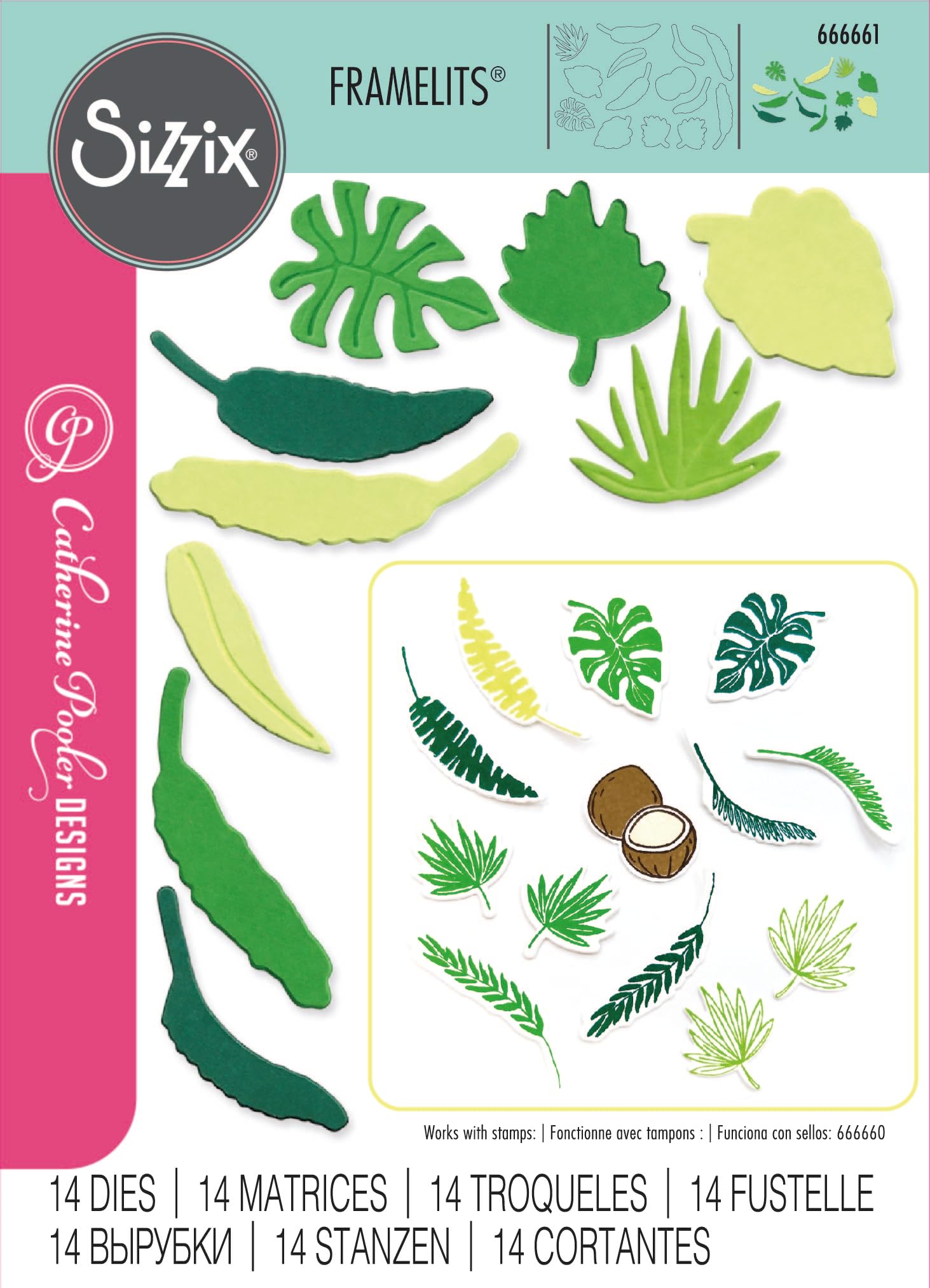 Sizzix® Thinlits® Die Set 14PK - Stay Wild #2 by Catherine Pooler, Silver - Image 3