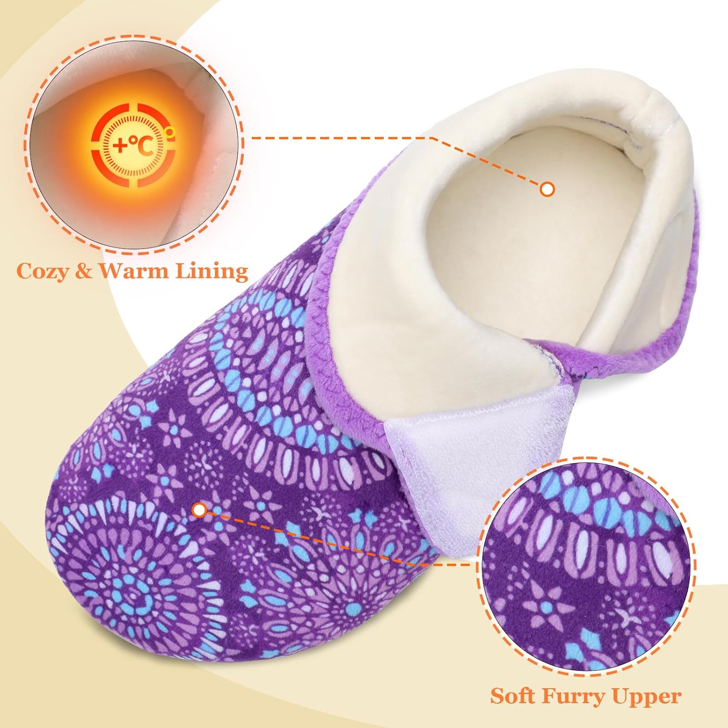 Spesoul Womens Mens Slipper Boots Fuzzy House Slippers Non Slip Slipper Socks Adjustable Bootie Slippers for Indoor and Outdoor - Image 4