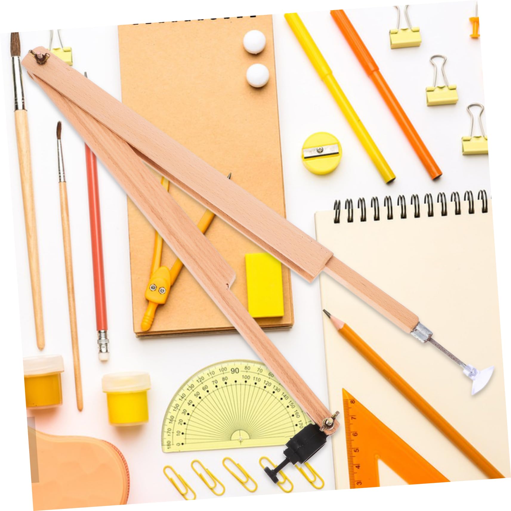 HOMSFOU 4 Pezzi Strumento Per Disegnare Cerchi Con Goniometro Compasso Scriba Per Carpentiere Disegno Matematico Cancelleria Professionale Marcatura Strumento Didattico Per