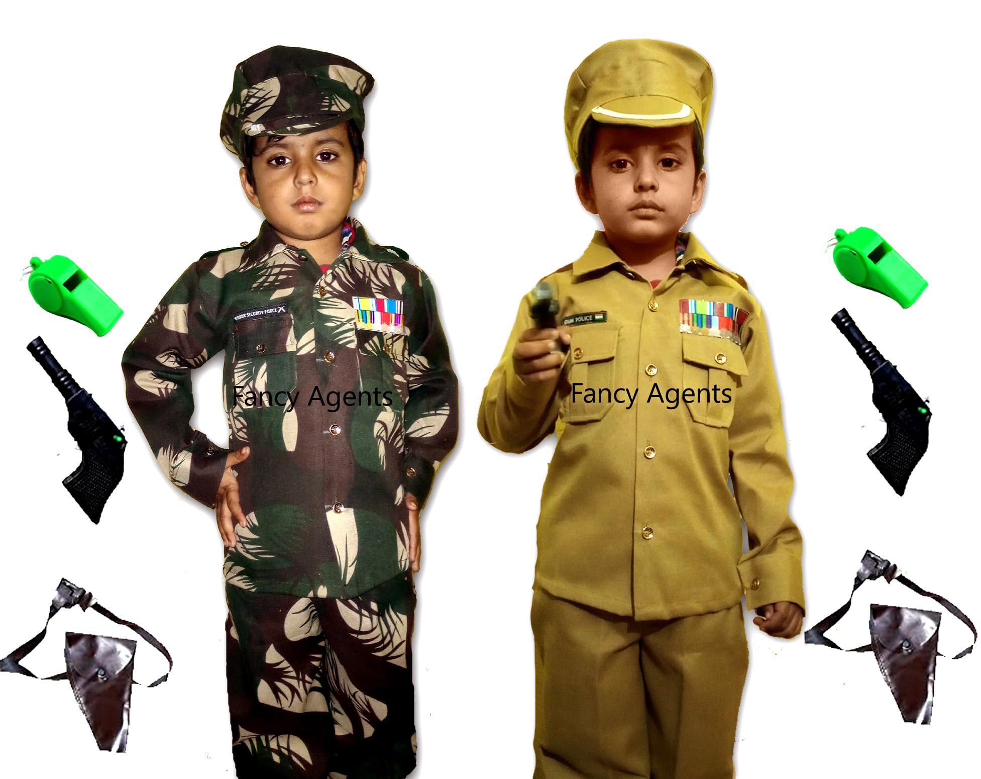 Fancy Agents Army Dress for Kids| Police Costume | Army Fancy Dress| Military Costumes| Soldier Costume | Army and Police Costume combo for girls and boys (3-4 Years) (B0BRVQ15XV) Amazon Price History, Amazon Price Tracker