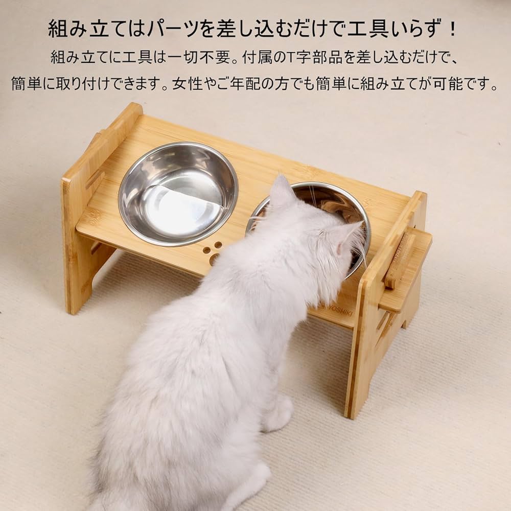 愛猫ちゃん、愛犬ちゃんに高級素材、檜の贅沢な食事台はいかがでしょうか？　日本製 愛猫ちゃん、愛犬ちゃんに高級素材、檜の贅沢な食事台はいかが