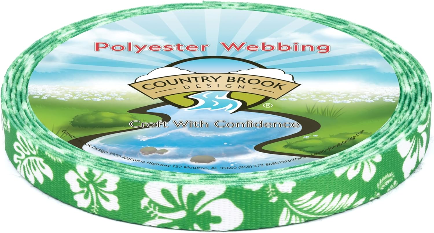 Country Brook Design - Kelly Green Hawaiian Polyester Webbing