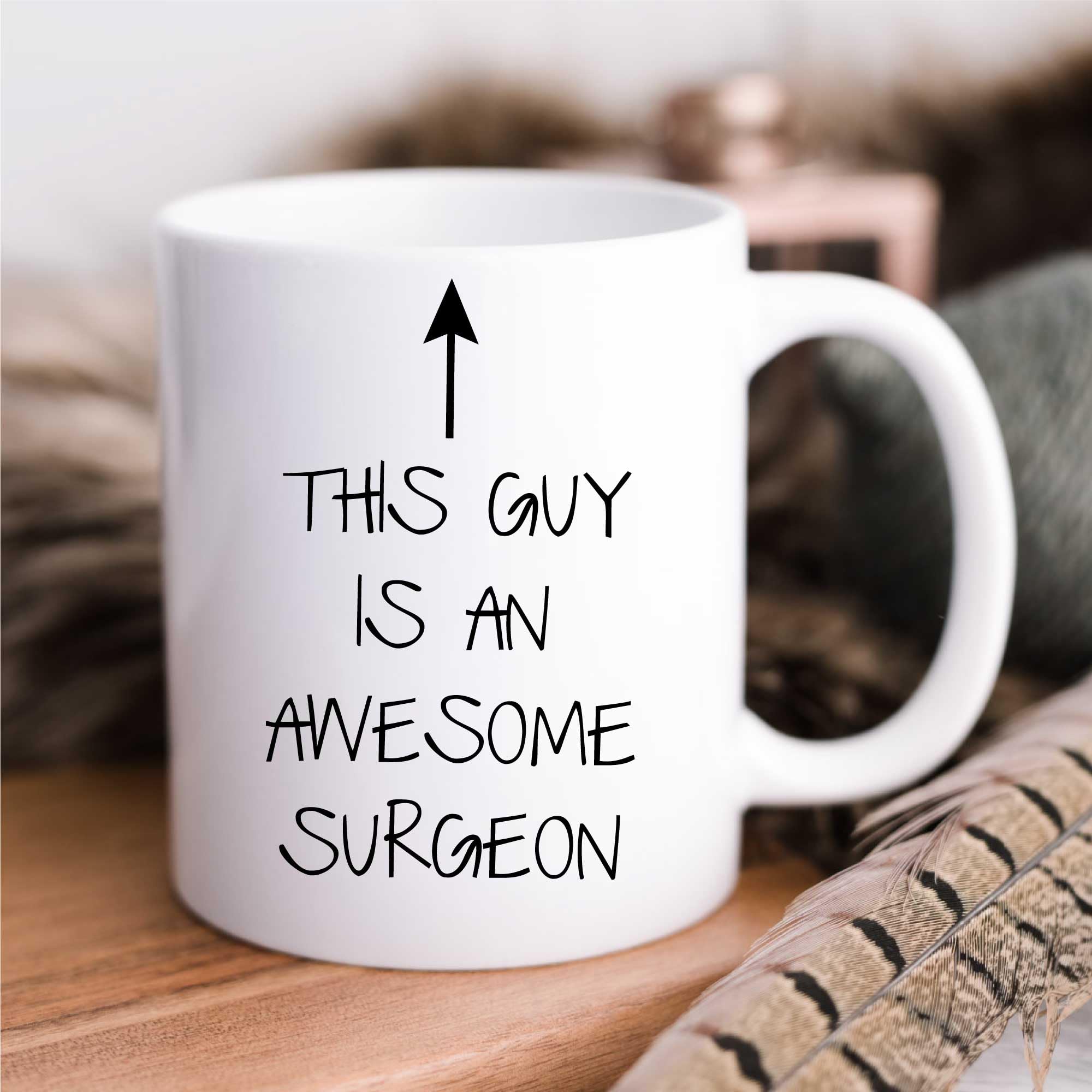 60 Second Makeover Men's White Limited This Guy Is An Awesome Surgeon Mug Fathers Day Dad Present Birthday Christmas