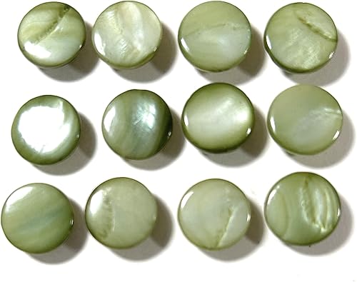 12 botones de nácar de 38 a 0.433 in - Botones de blusa de concha, botones de camisa de concha - vástago (azul cielo, 0.472 in 38 pulgadas M.O.P)