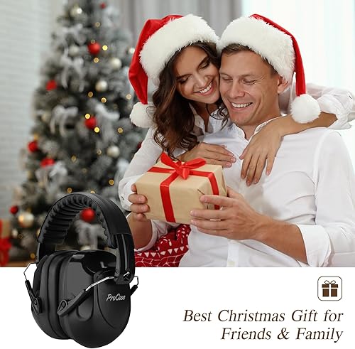 Vista 108 de ProCase - Orejeras de seguridad con protección auditiva NRR de 28 dB; para campos de tiro, podado de césped, construcción, carpintería, 1 - Azul puro