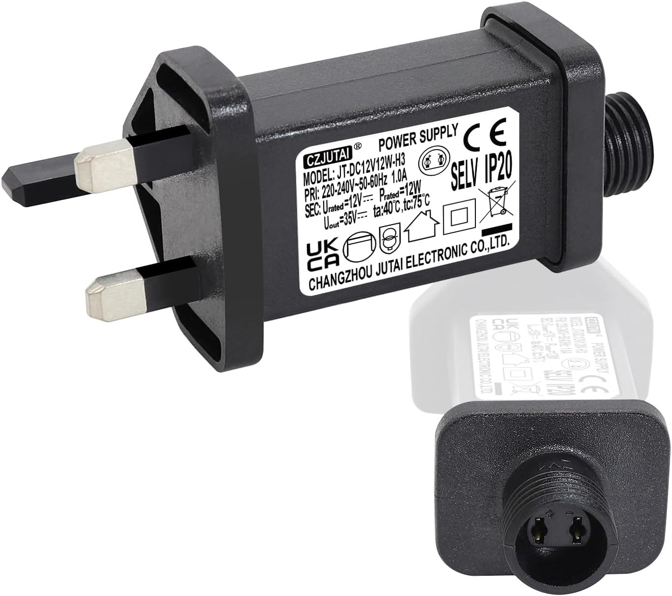 12V 12W String Lights Indoor-Outdoor Power Adapter for CZJUTAI JT-DC 12V 12W /9W /7.2W /6W /4.5W /3.6W-IP44 Christmas Lighting [U3T2]