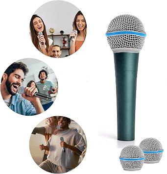 2 x Microphone Replacement Grille Compatible with BETA 58A, Mic Cover Replacement, Mic Head Cover