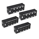 Yuqutum 4 Pack 4 Channel 3 Pin Multi Network XLR Cable Breakout, 3 Pin XLR Male and Female Over RJ45 Ethercon Cable Multi Extender for Stage Lighting and Home Recording Studio Etc