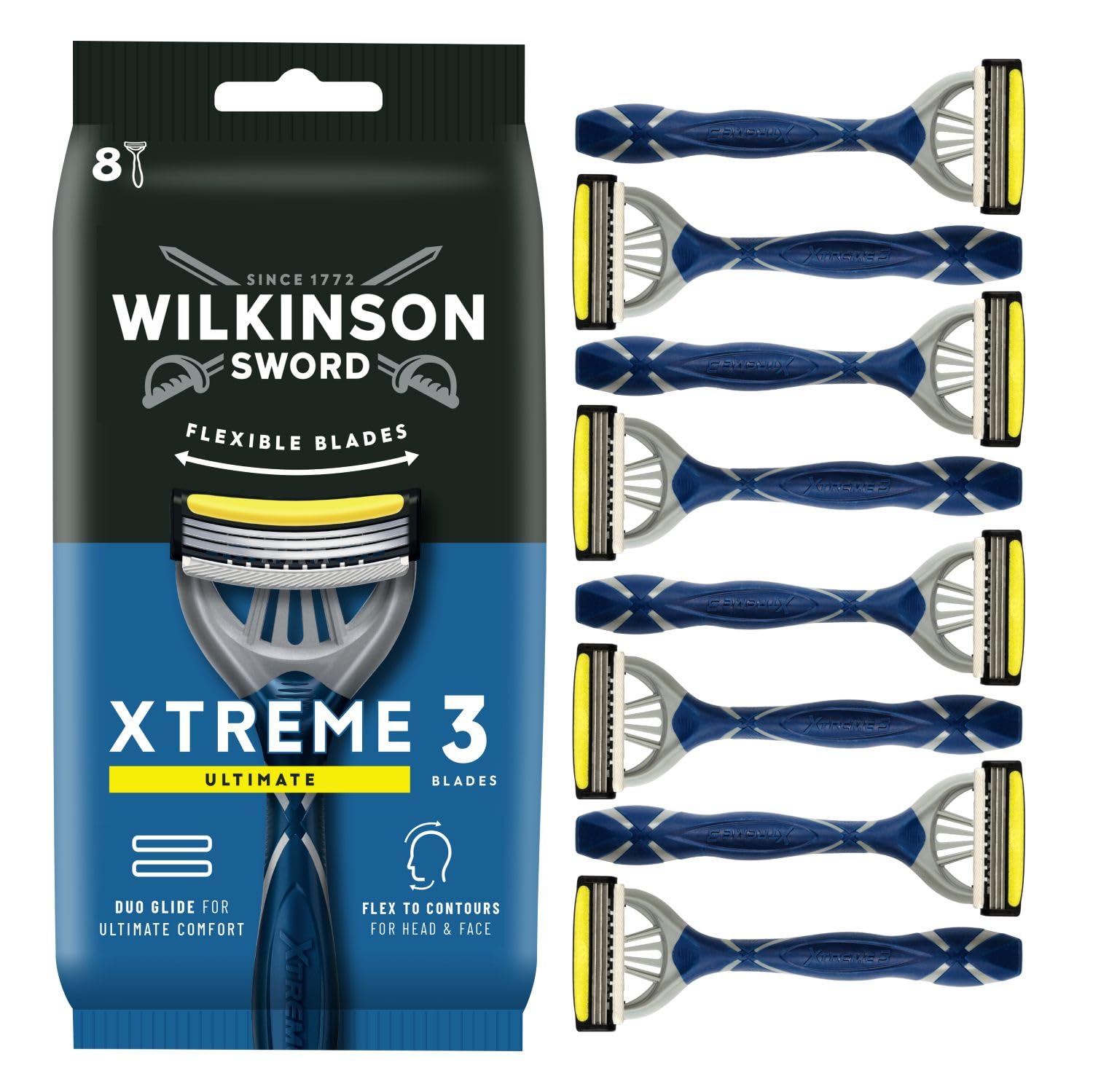 Xtreme 3 for Men Ultimate Comfort 8 x Disposable Razors