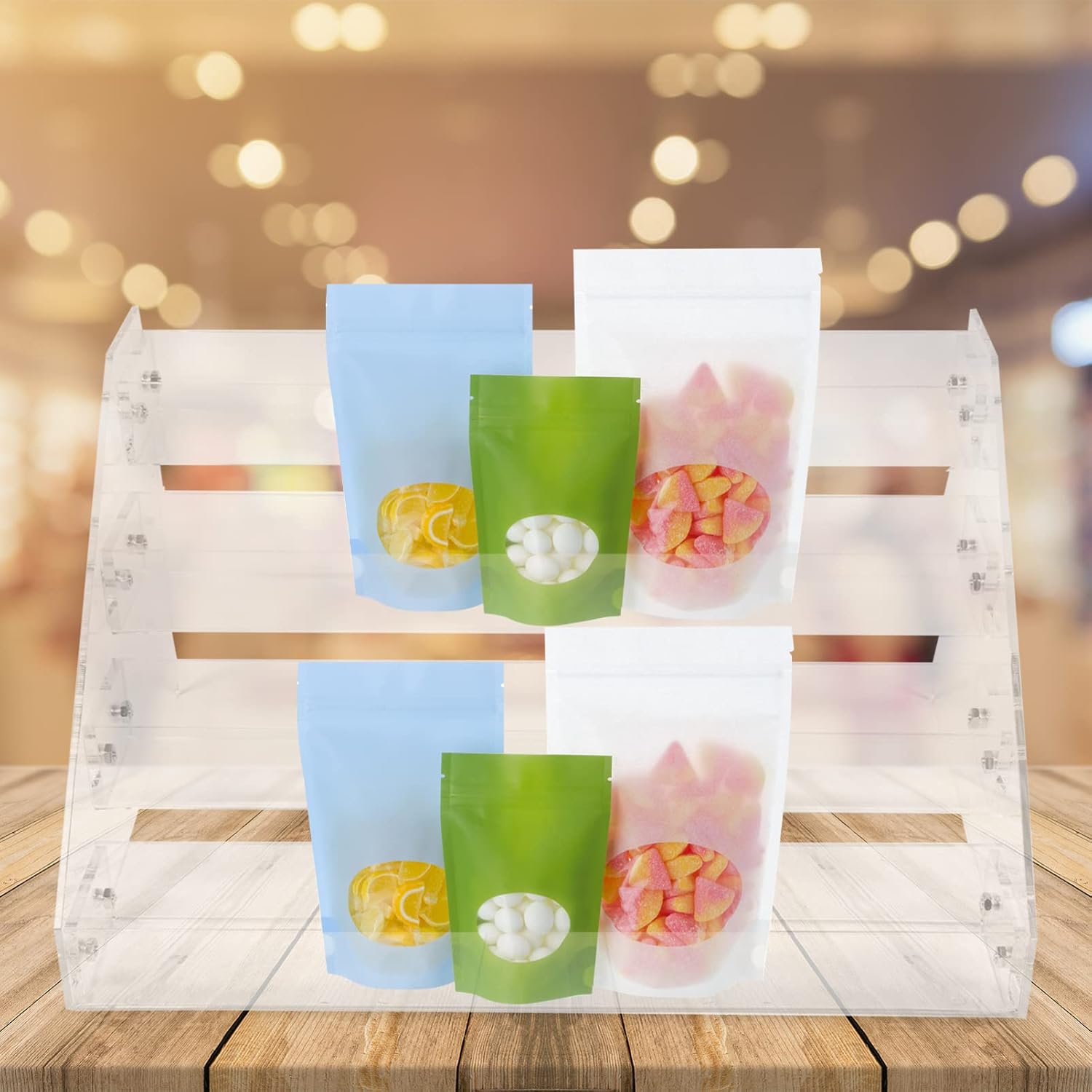 VOSAREA Cigarette Display Holder Rack Clear Acrylic Cigarette Showcase for Shops Detachable Design Space Saving Display Stand for Convenient Cigarette Presentation