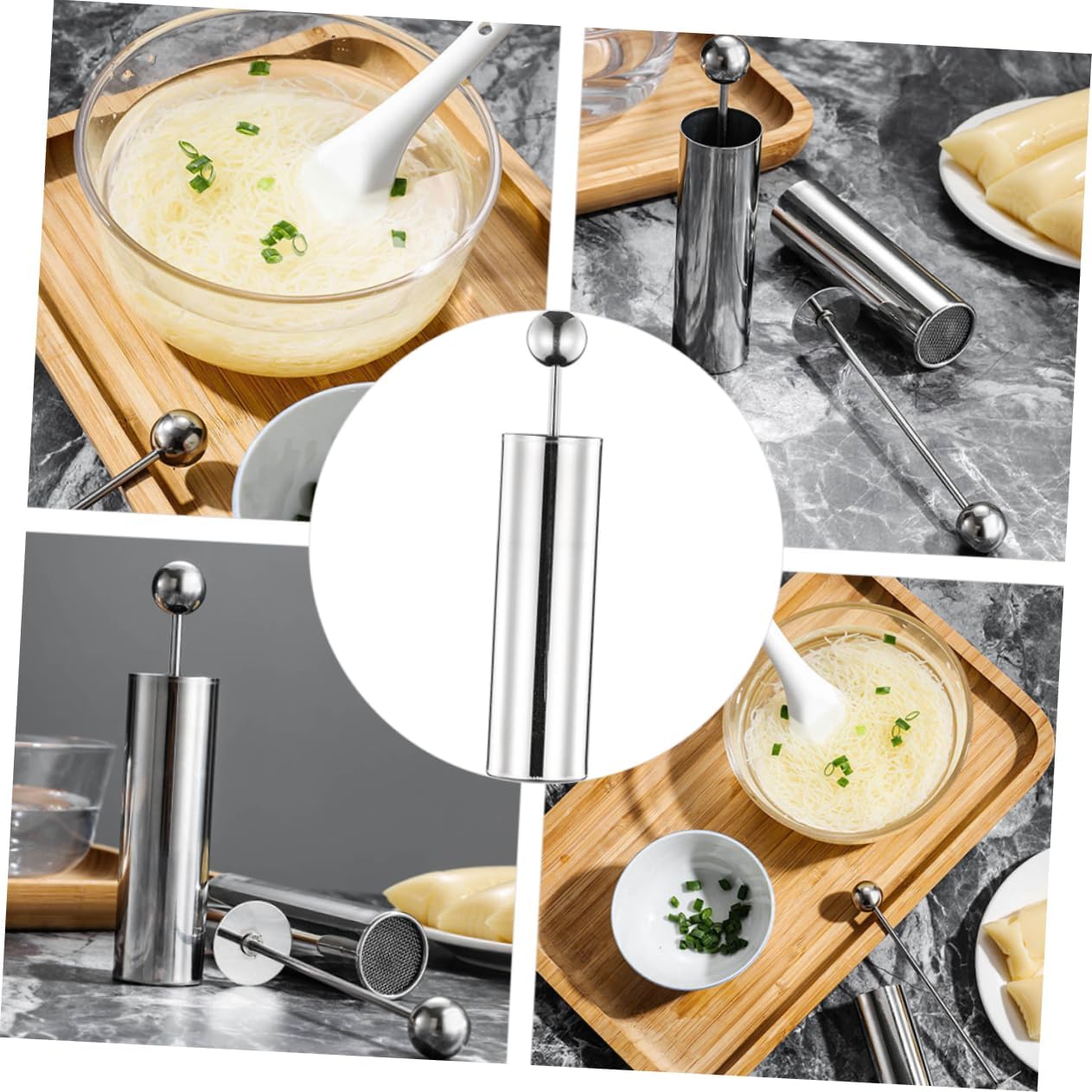 Garneck 2pcs Stainless Steel Chrysanthemum Design Tofu Maker Mold Tofu Press and Cheese Easy to Use Kitchen Tool for Shaping