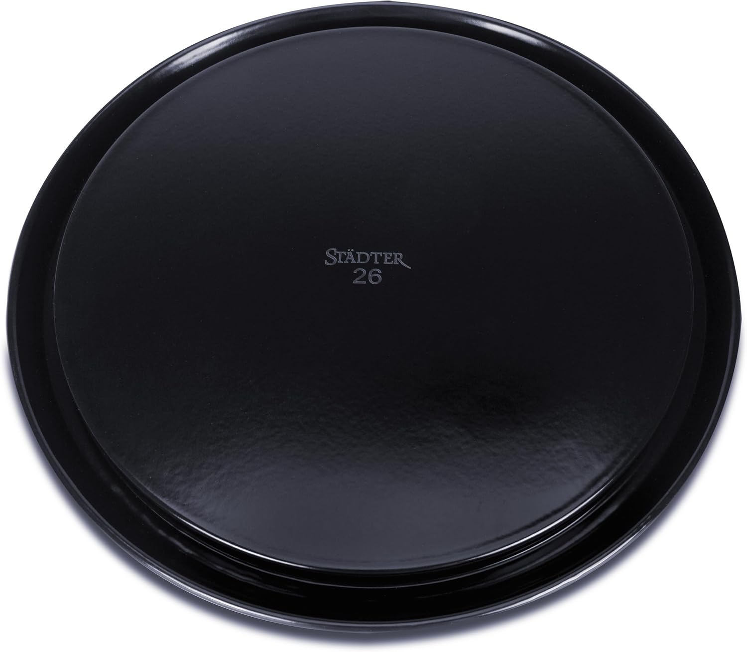 Städter We Love Baking Series Springform Cake Tin Cake Mold Enamel Diameter 26 cm Height 7 cm Black with Flat Base