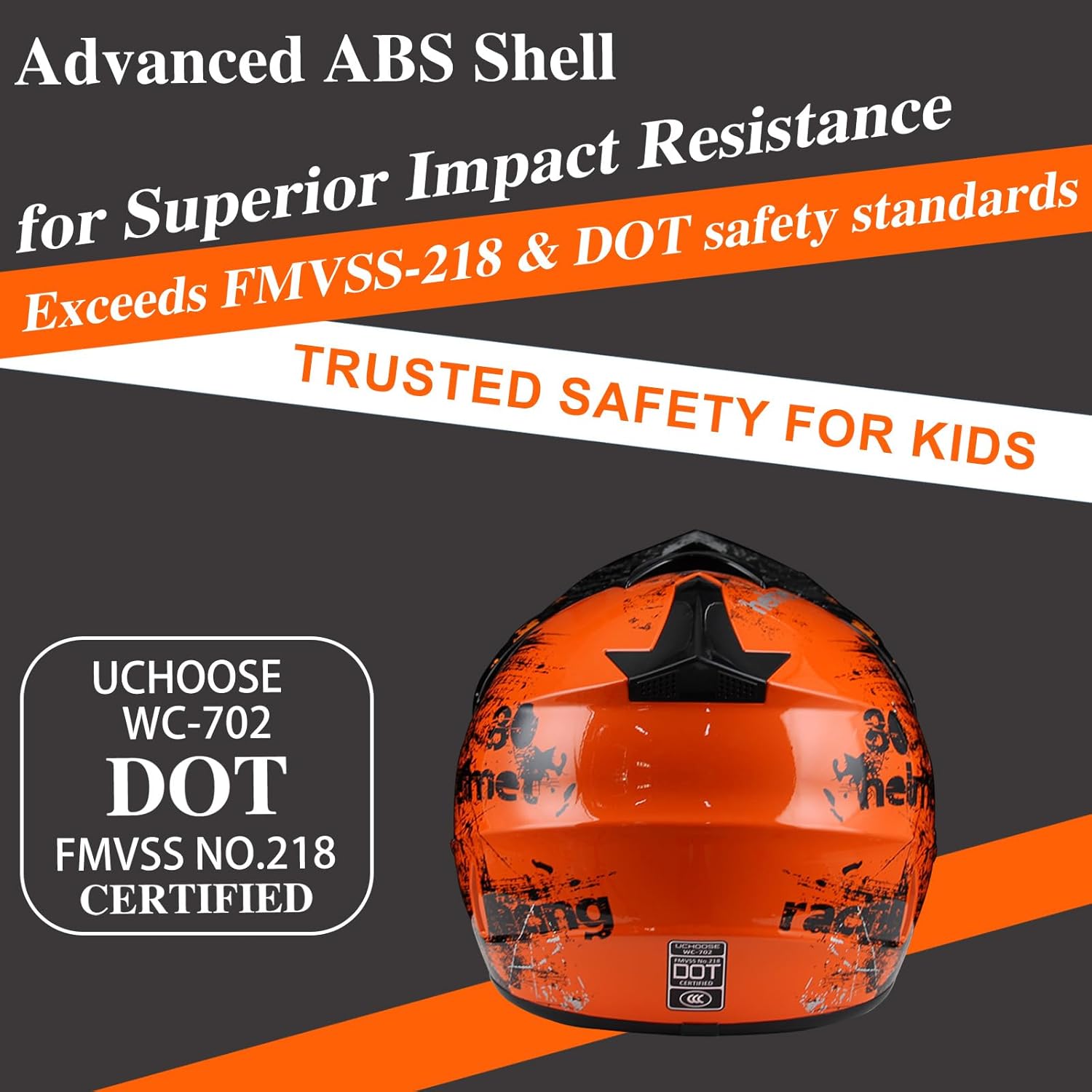Uchoose Youth Dirt Bike Helmet DOT Approved Dirtbike Helmets for Kids ATV Helmets with Goggles, Gloves & Mask, for Dirt Bike, ATV, BMX Off-Road