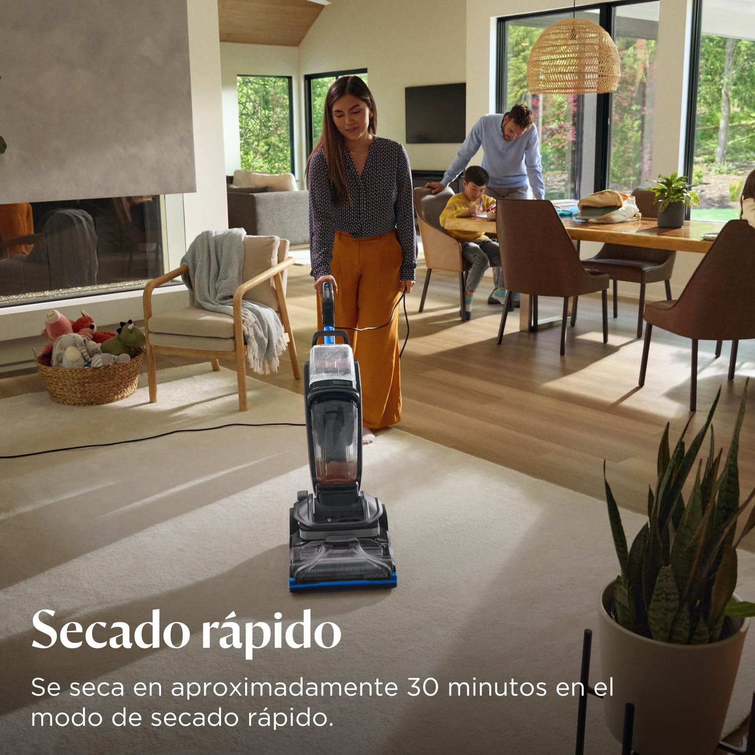BISSELL Revolution HydroSteam Aspiradora de Agua Tapicería, Lava Aspiradora con Pantalla LED, Maquina Limpiar Tapicerías con Tecnología HydroSteam, Limpiador a Vapor, Potente Motor de 1300W, 3670N