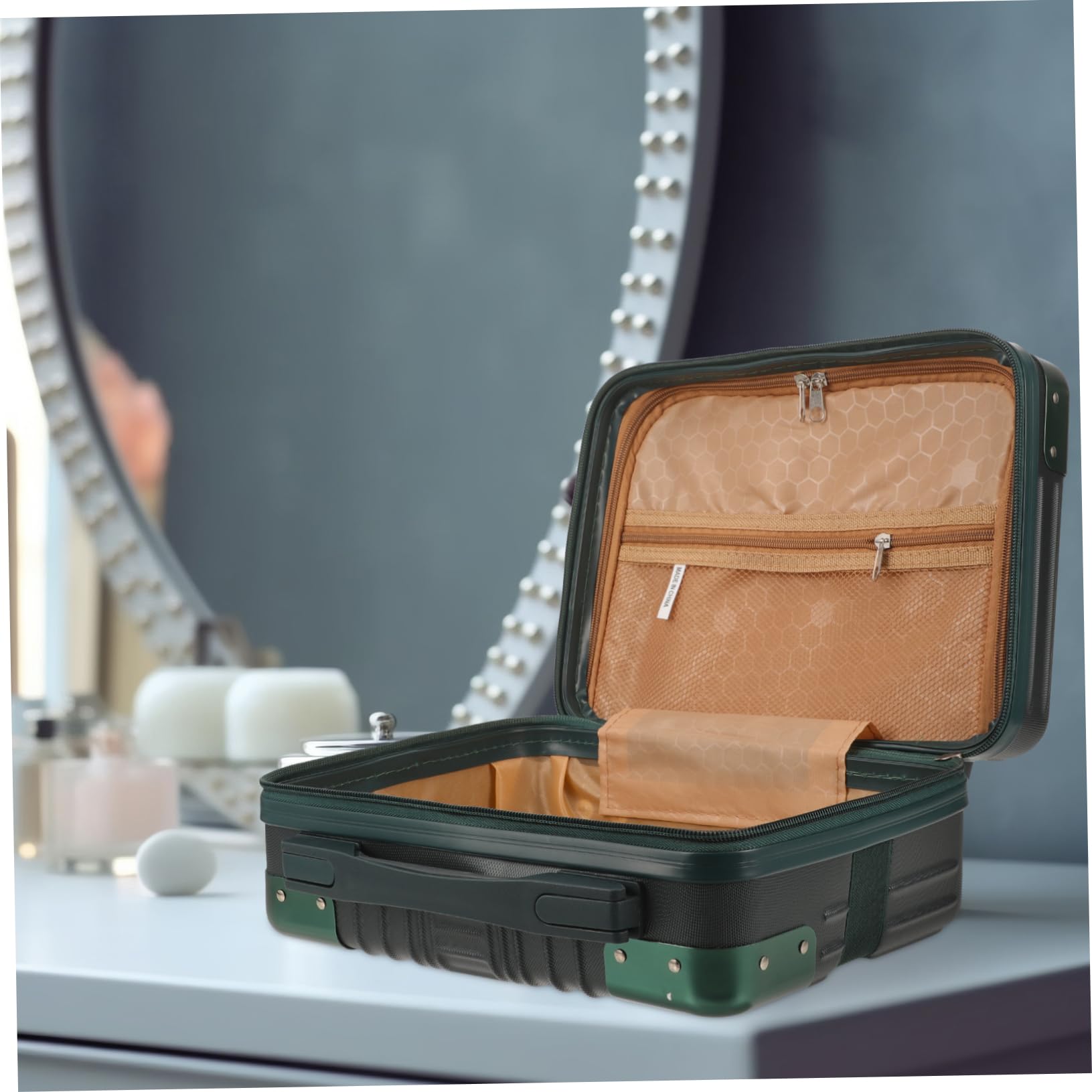 Borsa Cosmetica da Viaggio 14 Pollici Abs per Trucchi Donna Uomo Chiusura Pratica
