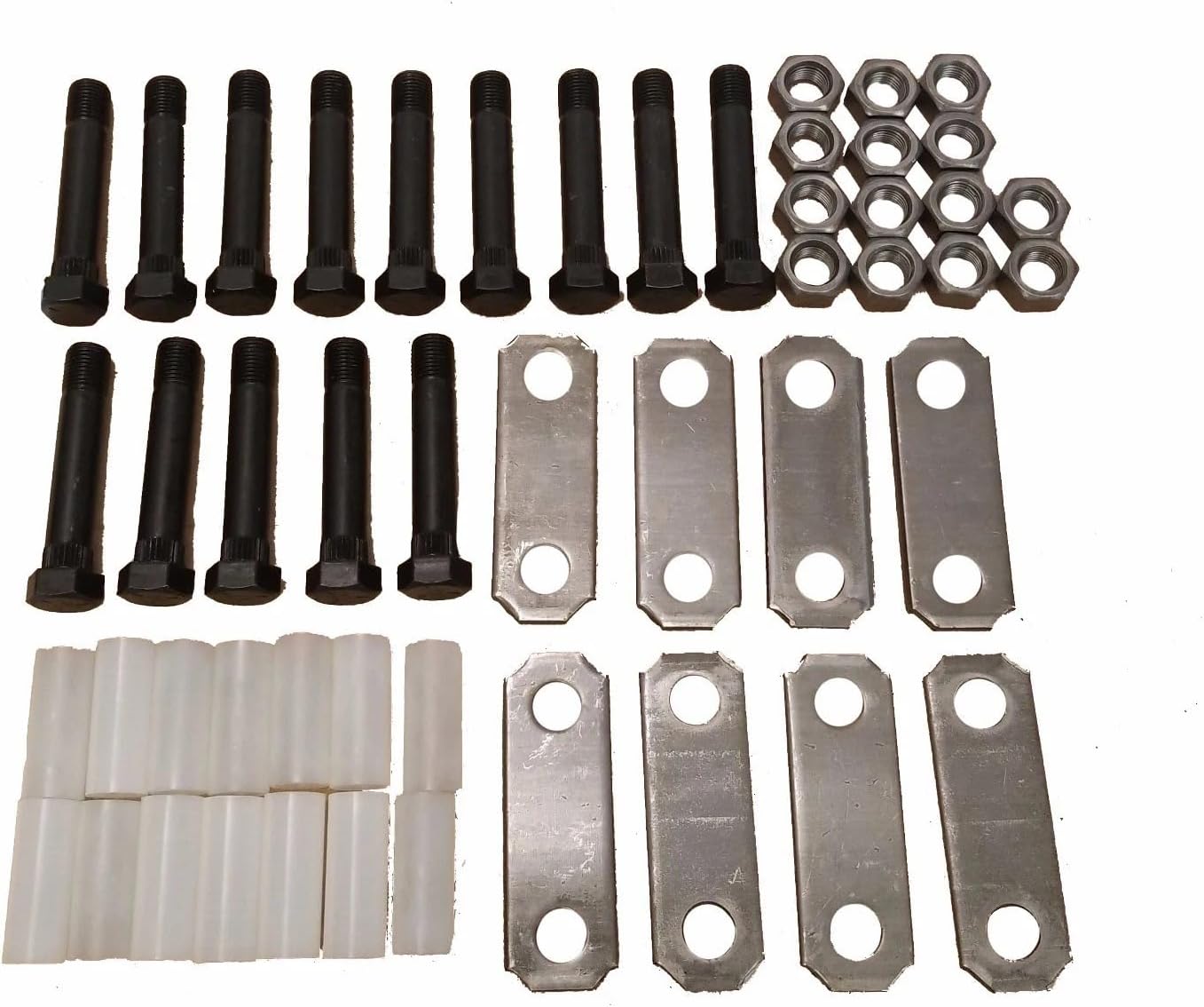 SRK-TA-SB-2 Tandem Axle Trailer Spring Suspension Rebuild Kit with 2" Shackle Straps for 7k-14k# Camper Repair Axel - Trailer Spring Rebuild Kit