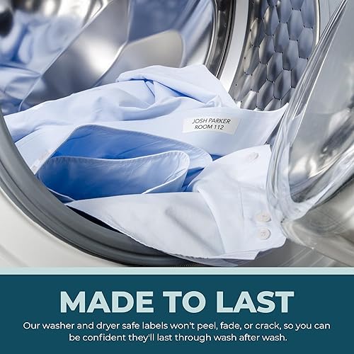 Miniatura 5 de Etiquetas con nombre para planchar para ropa (100 etiquetas) - Etiquetas de ropa personalizadas con plancha para el hogar de ancianos