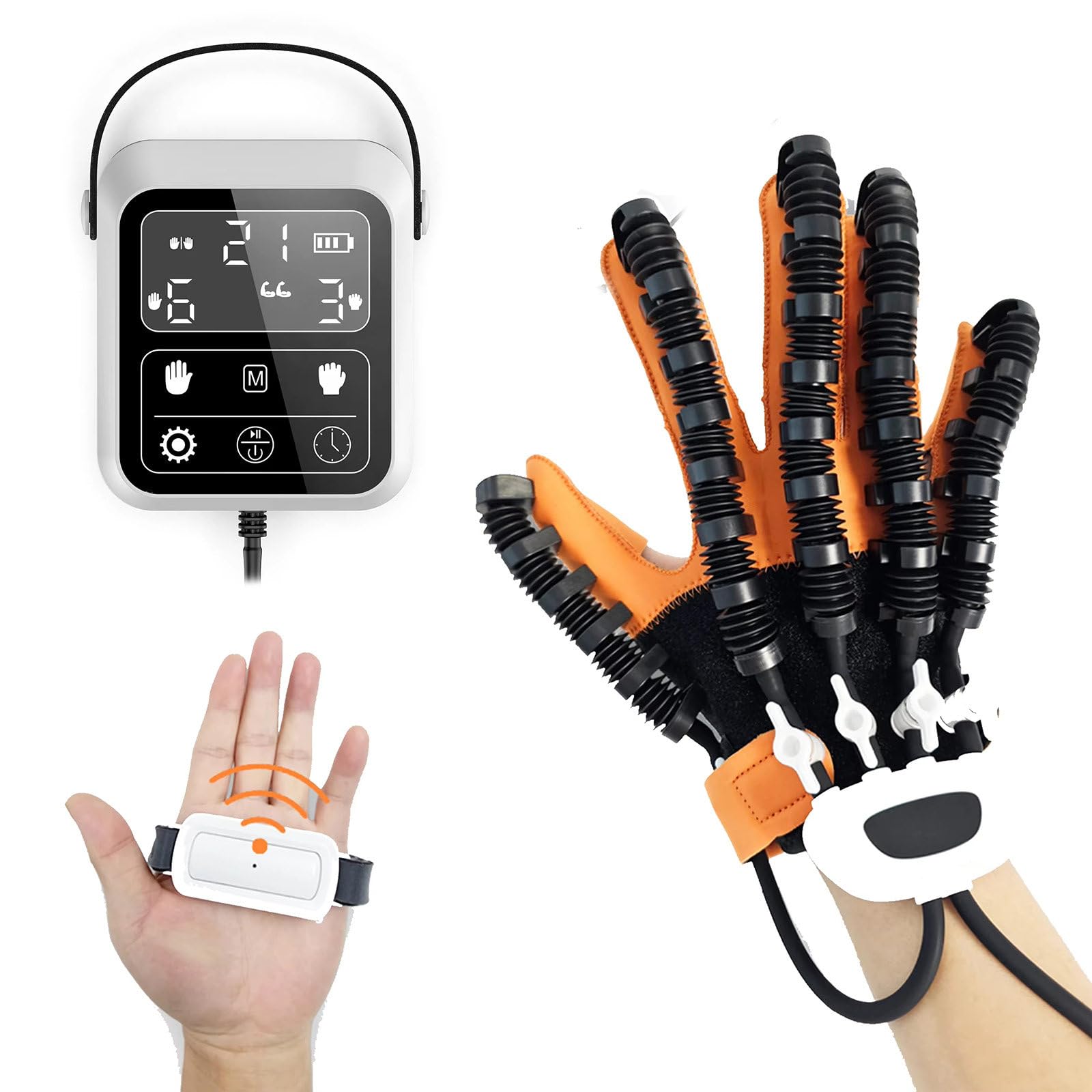 RęKawice Do Rehabilitacyjnego Robota Po Udarze, UrząDzenie Do Treningu SiłY PalcóW, 4 Mody, 9 PoziomóW SiłY, RęKawice Do Rehabilitacyjnej Terapii DłOni Hemiplegicznej Right-XXL