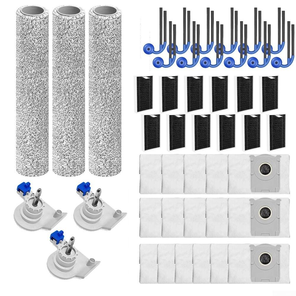 Parti di ricambio per Deebot T90 Pro, per kit di pulizia profonda con spazzola a rullo in setole di nylon, carbone attivo, sacchetti per la polvere, set di spazzole laterali e panni per mocio