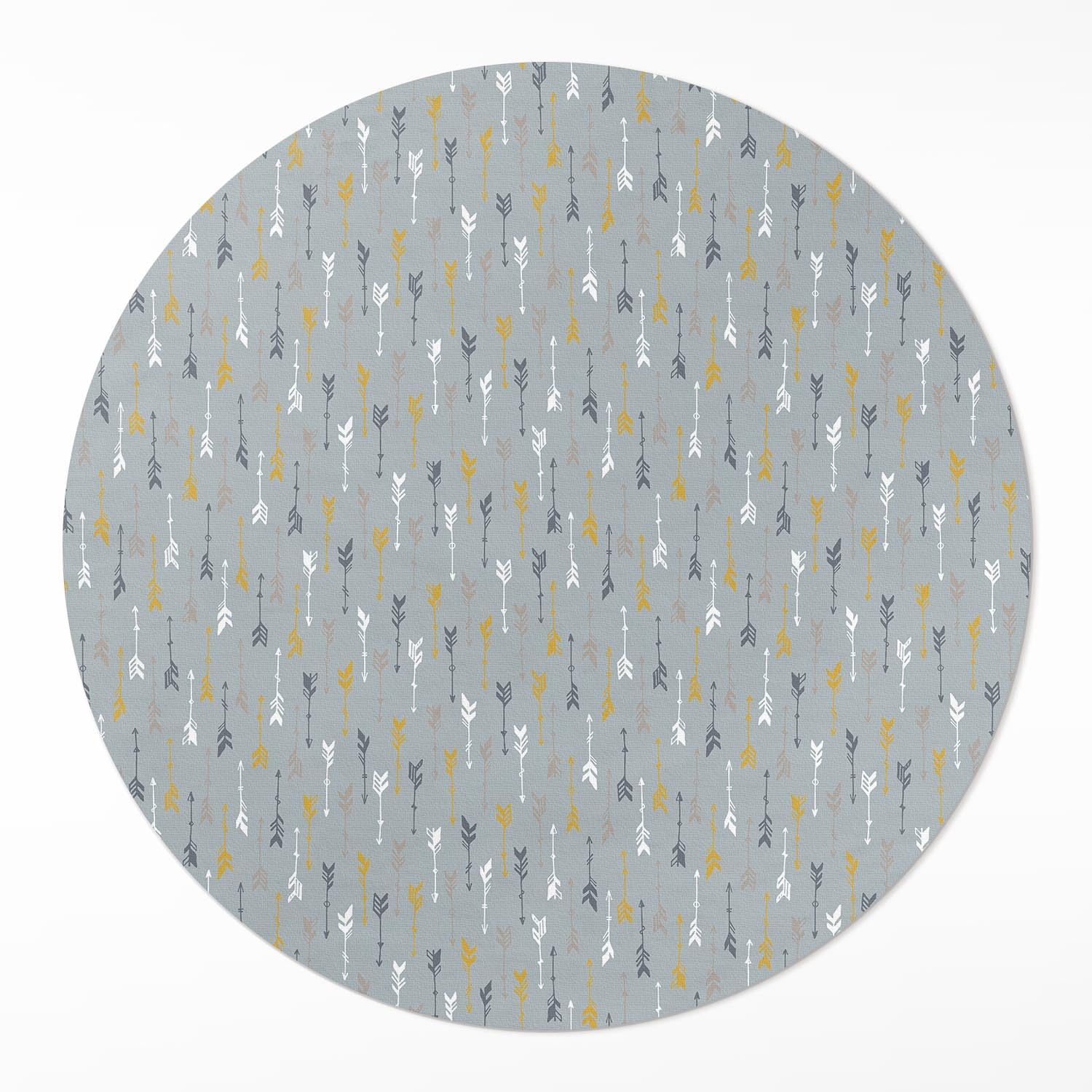 Tapis vinyle rond ø90 cm d'entretien facile et durable motif flèches