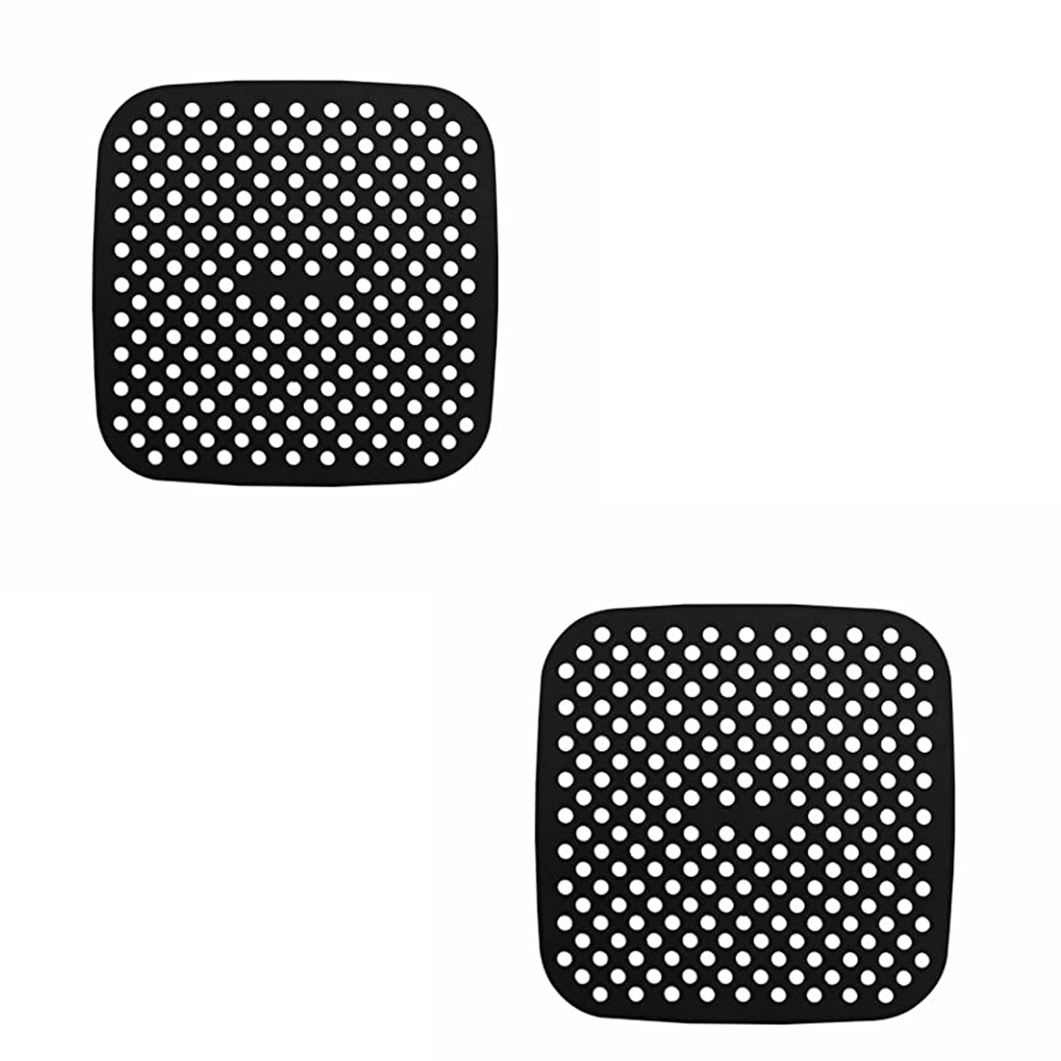 Brain Freezer Reusable Air Fryer Liners – 8.5 Inch Silicone Air Fryer Basket Mats | Squar Compatible with Cosori XL, Instant Vortex, Philips, and More | BPA Free (Pack of 2)