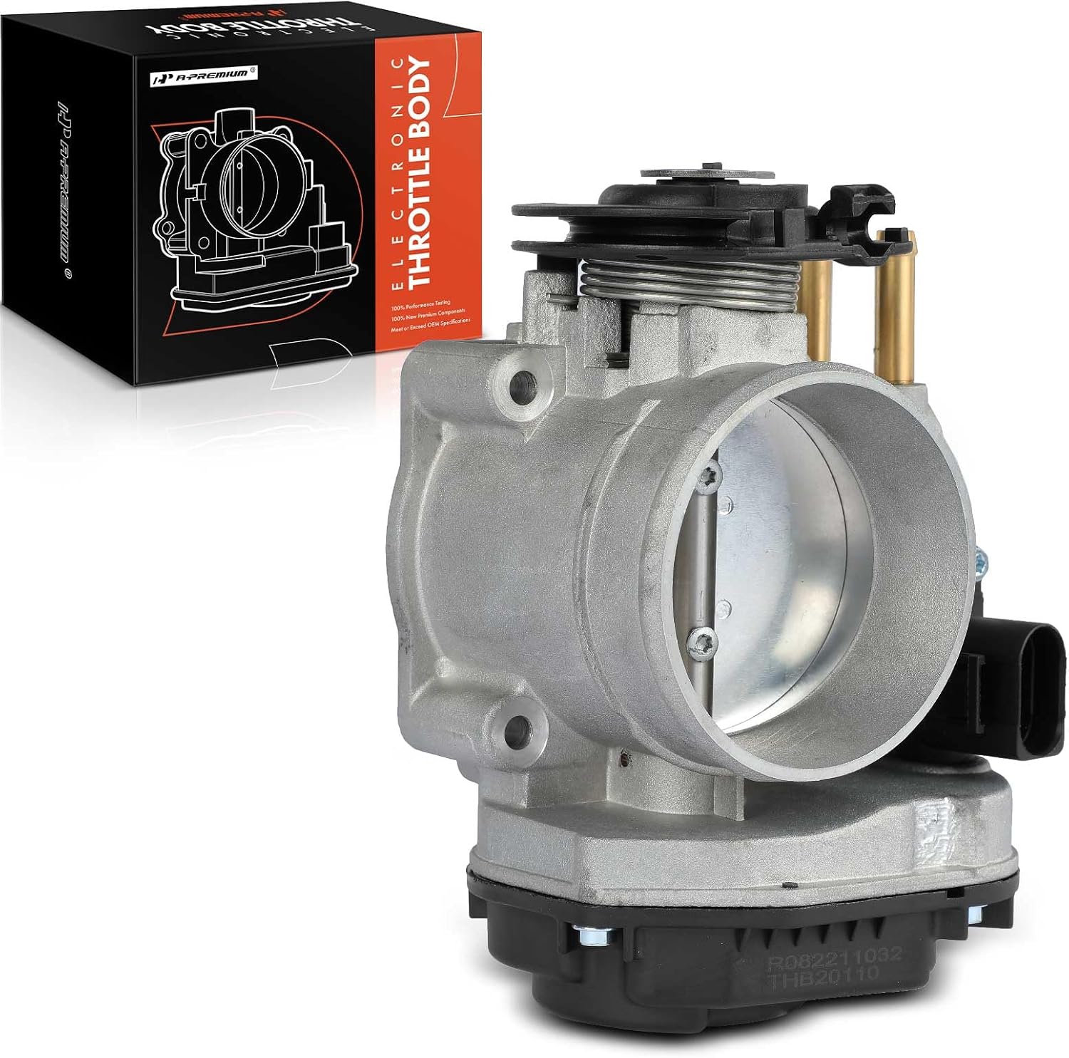 A-Premium Electronic Throttle Body Compatible with Volkswagen Jetta 1996-1999, Golf 1996-1999, Passat 1995-1997, EuroVan 1999-2001, V6 2.8L, with TPS, Replace# 021133064, 021133064A, 408237120001Z