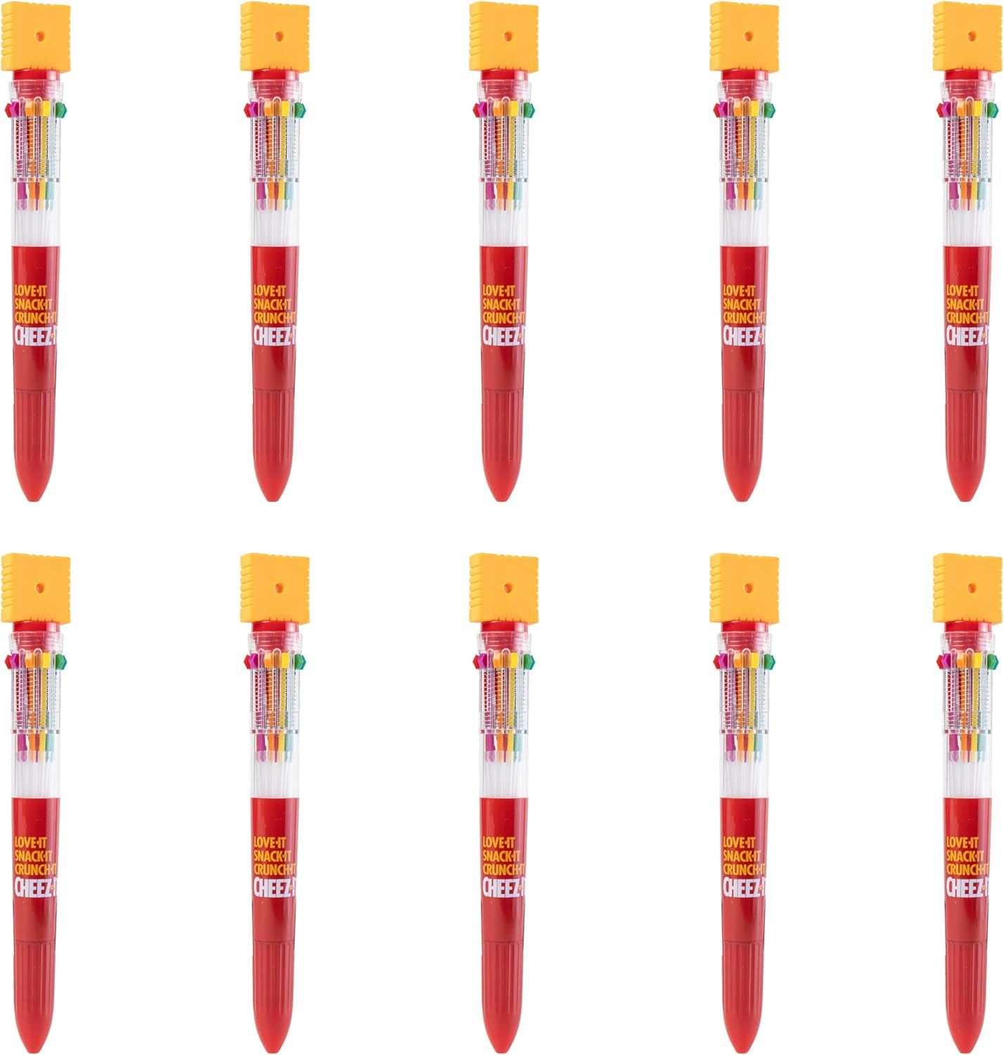 Novelty Candy & Snack Brand Multi Color Pens, Kids Party Favors, Cute Ballpoint Pen, Fun, Icee, Cheetos, Eggo, CheezIt & more 10 pack