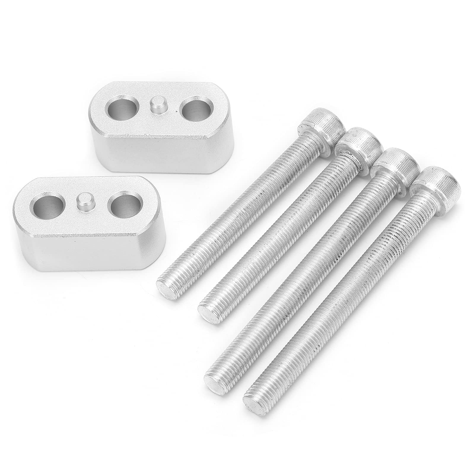 Podstawka Kierownicy Motocykla Podstawka Uchwytu ze Stopu Aluminium Anodyzowanego CNC Lepszy Komfort Jazdy Podnoszenie Kierownicy dla Zawodników TIGER 800 900 1200 (Srebro B)