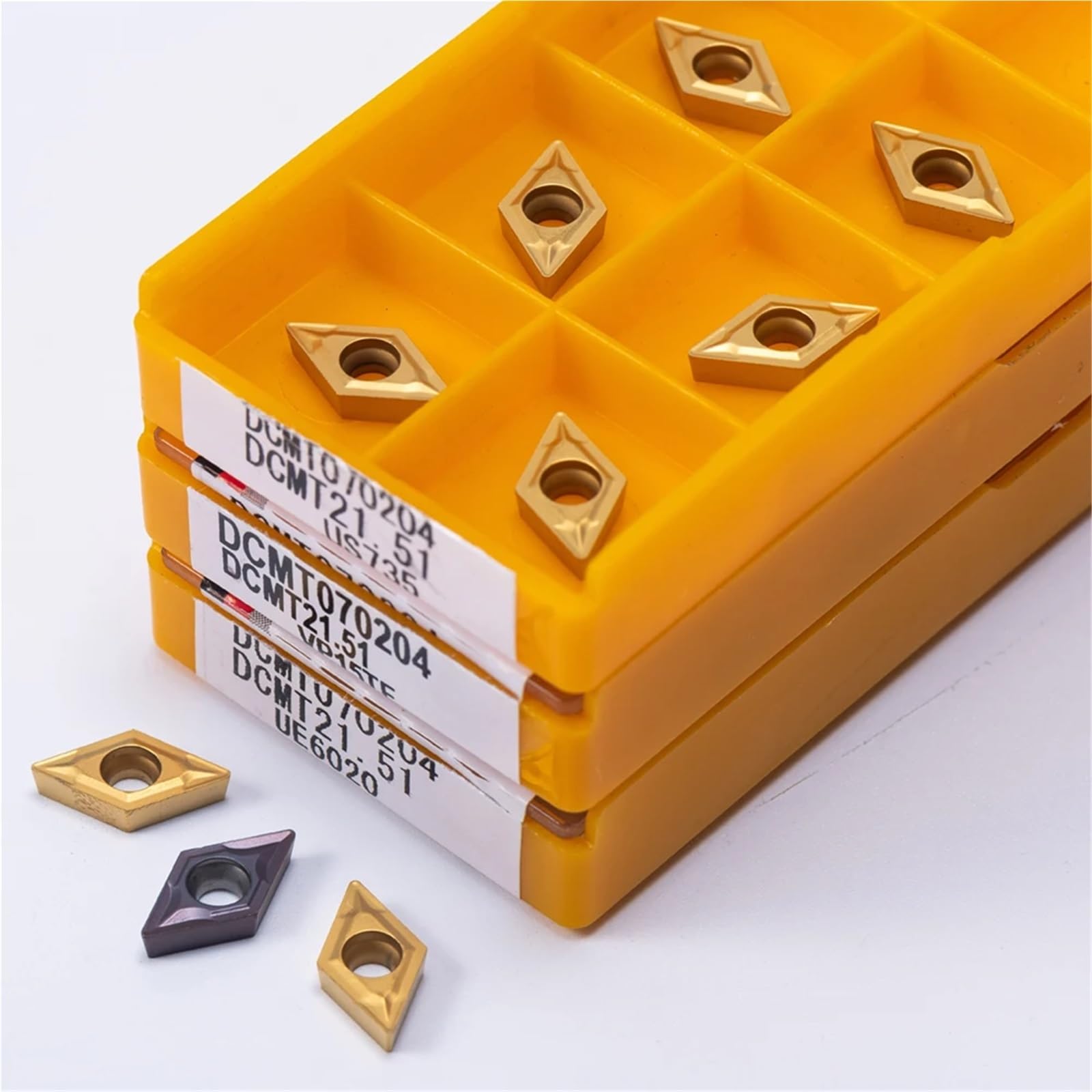 płytka tokarska, 10 sztuk DCMT070208 DCMT070204 VP15TF UE6020 US735 Tokarka Narzędzie do toczenia metalu Narzędzia z węglika spiekanego Frez wewnętrzny DCMT 070208 070204(DCMT070208 UE6020)