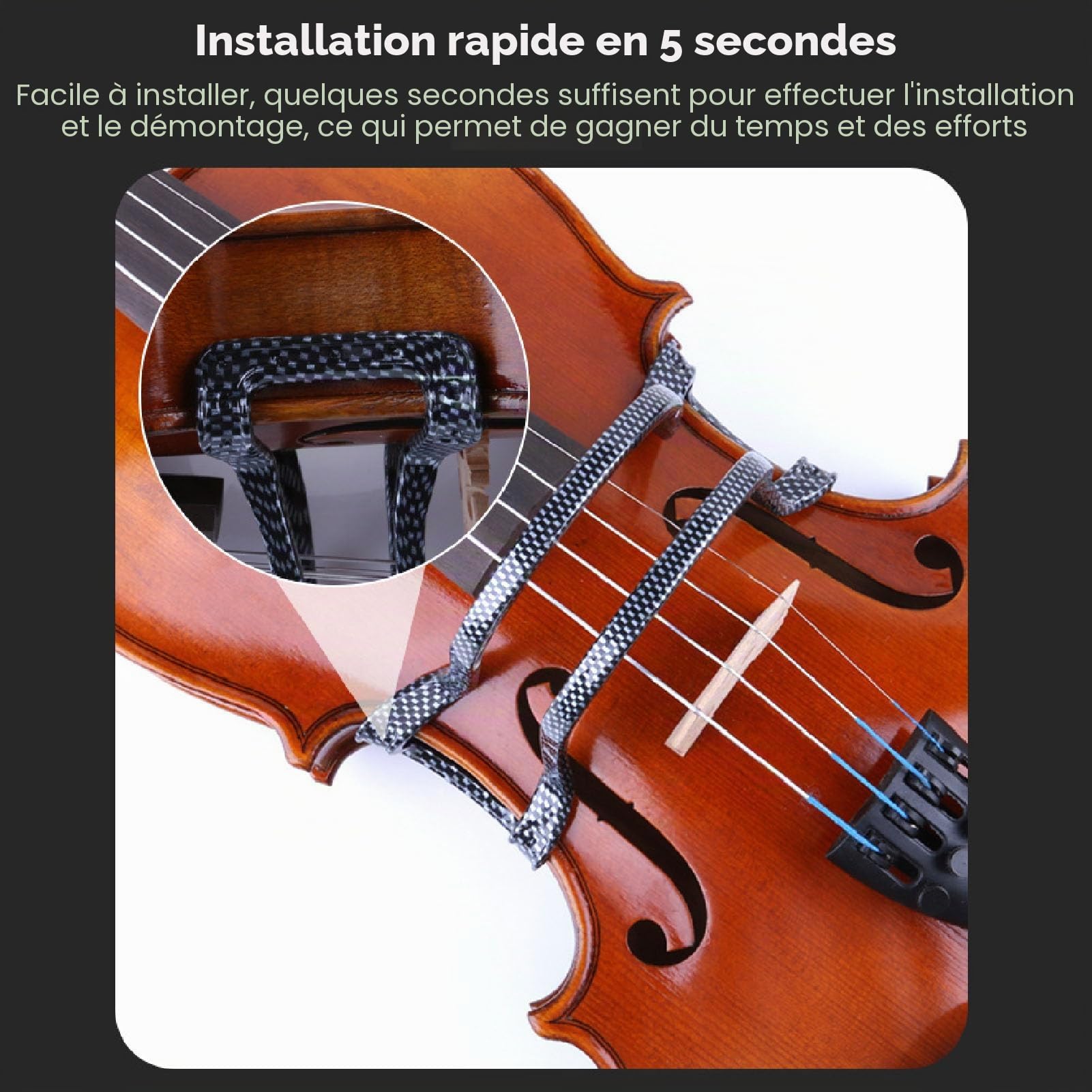 FOCKETY Collimateur D'Archet De Violon, Outil De Guidage De Redressement Réglable 4/4-1/2, Correcteur D'Archet Léger, Accessoire D'Entraînement