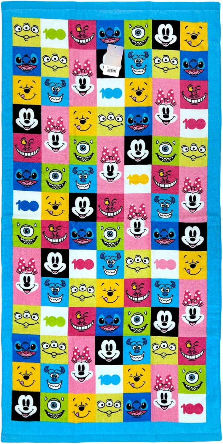 林(Hayashi) バスタオル ディズニー 100周年 60×120cm ハッピーフェイス BN418600