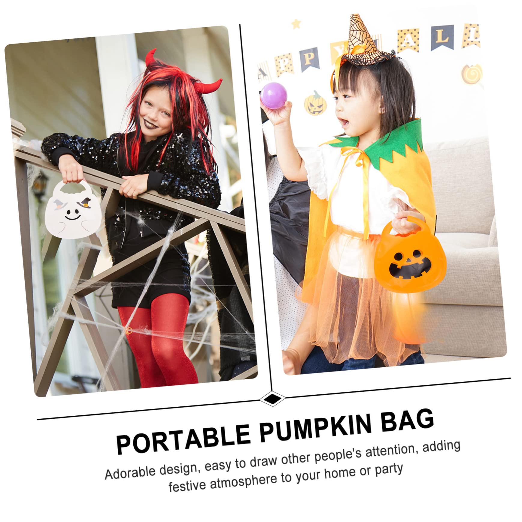 Cabilock 8 Sätze Tragbare Kürbistasche Füllstoffe Lustige Schnuller Für Babys Geschenktüten Halloween Süßigkeiten Halloween Kürbis Kürbiskerne Partygeschenk Für Sport 20 Stück * 8
