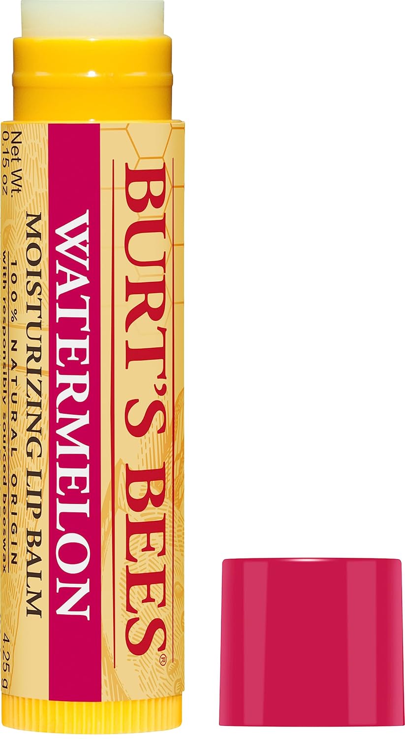 Burt's Bees 100% Natural Origin Moisturizing Lip Balm, Watermelon, 1 Tube