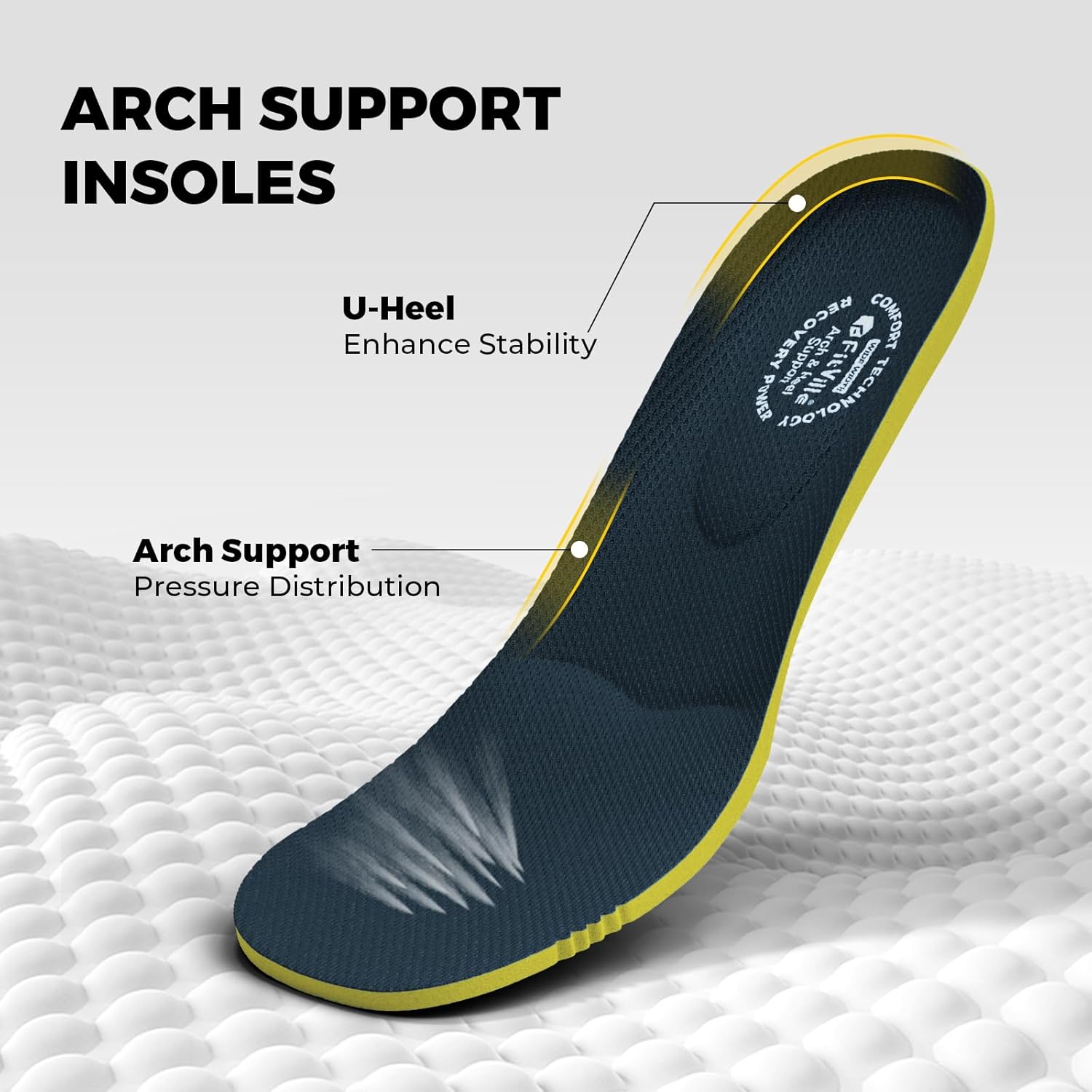 FitVille Men's Extra Wide Slip-On Walking Shoes, Breathable Sneakers with Arch Support for Flat Feet, Heel Pain Relief & High Rebound Midsole - Image 8